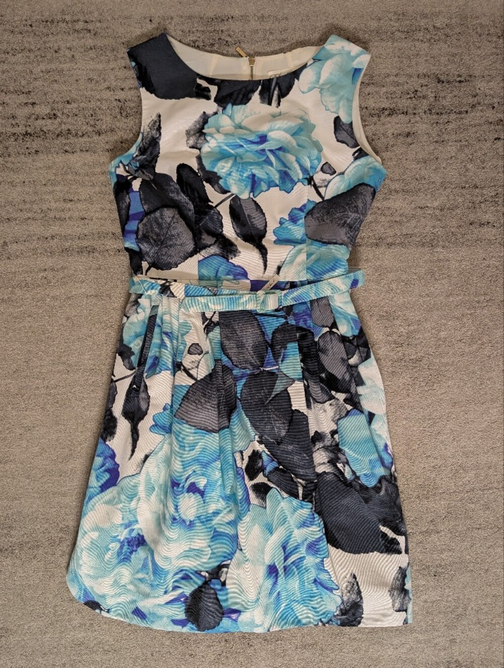 Eliza J. Blue Floral Sleeveless Dress